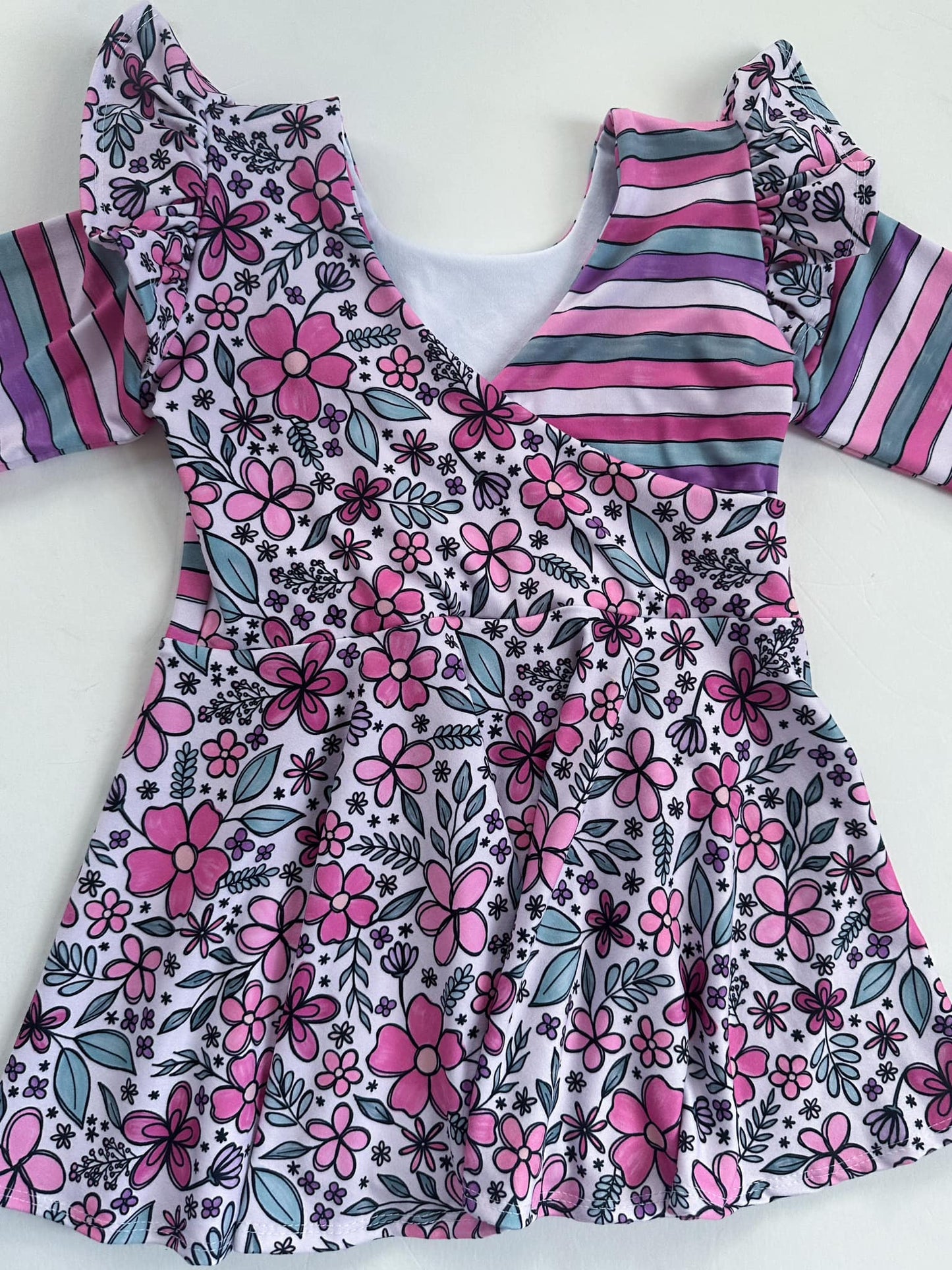 Twirl Peplum (or Dress) with Overlapping Back and Ruffle