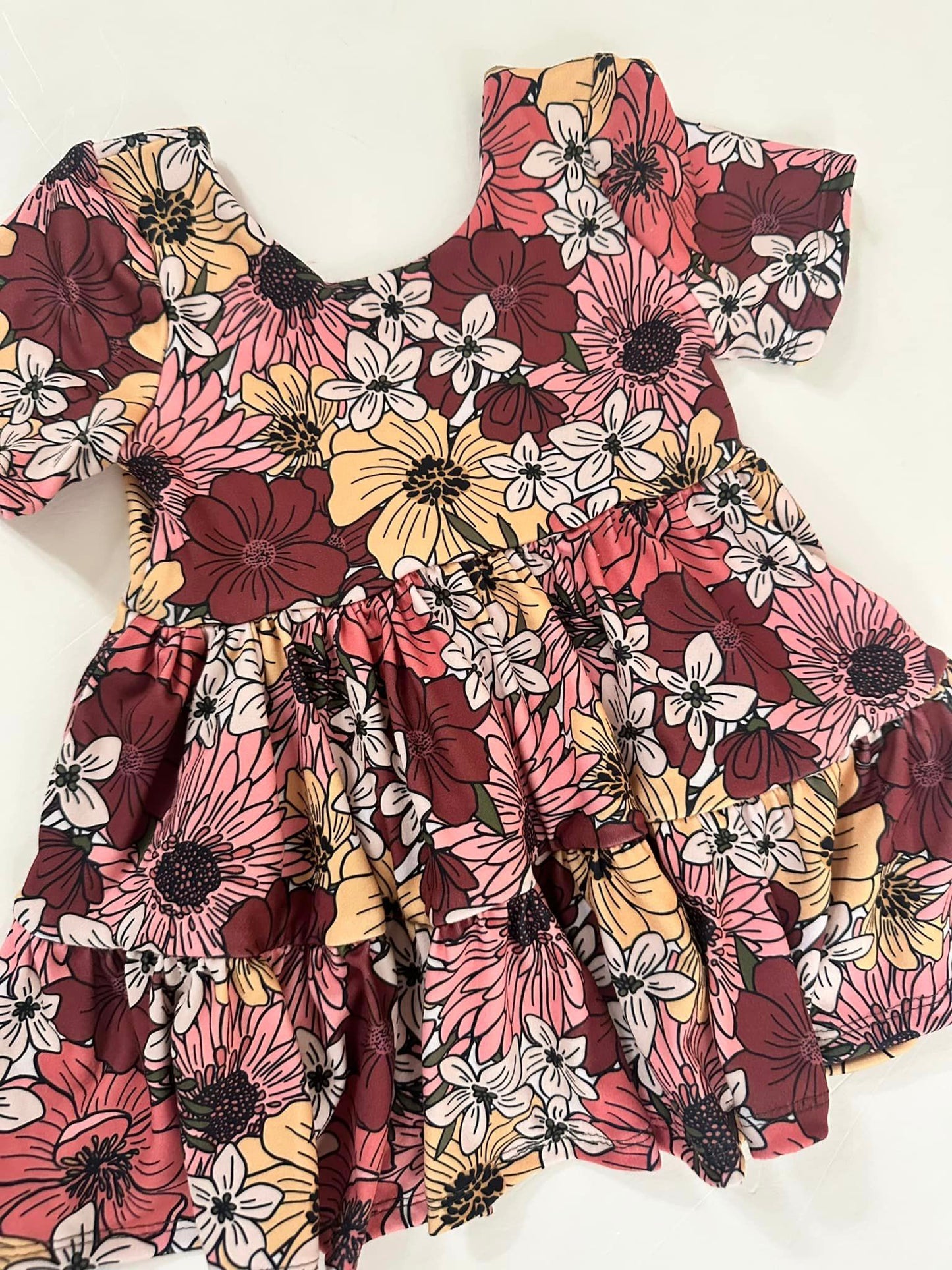 Floral Tiered Magnolia Peplum
