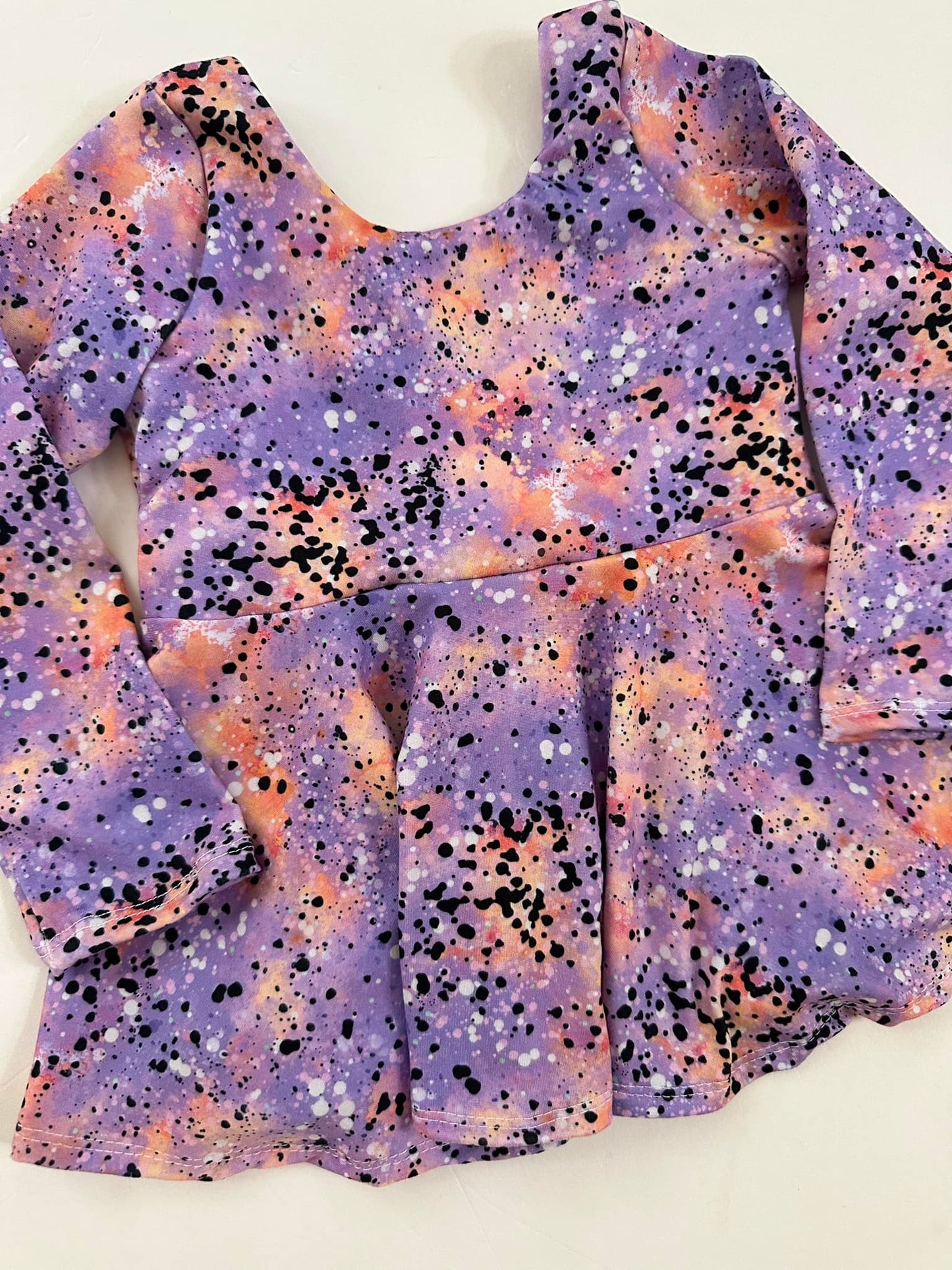 Purple Splatter Twirl Peplum