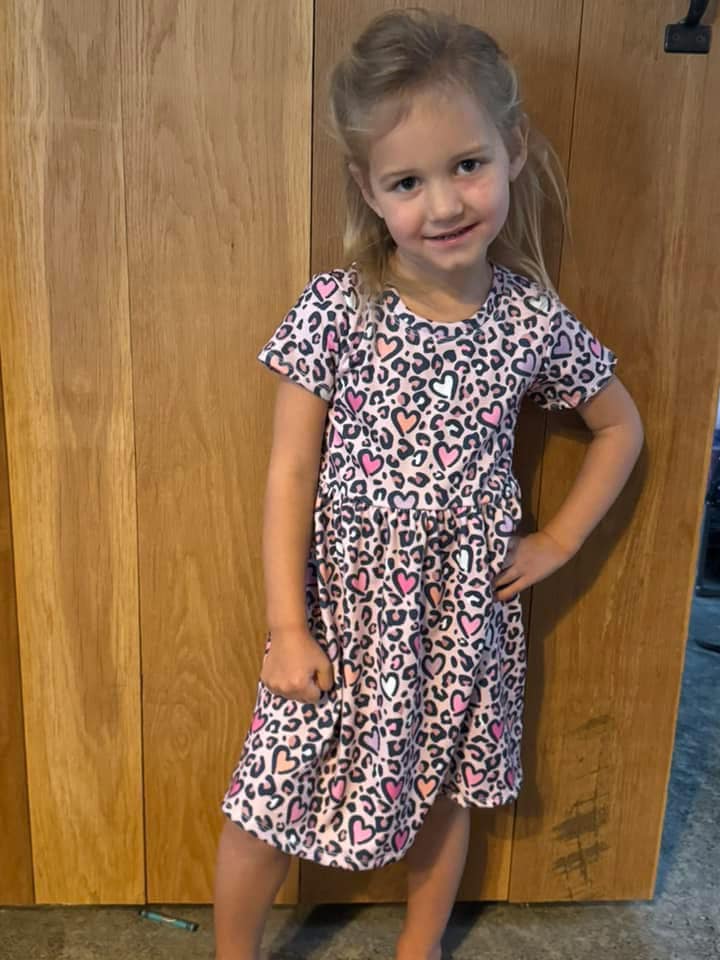 Cheetah Hearts Everyday Dress