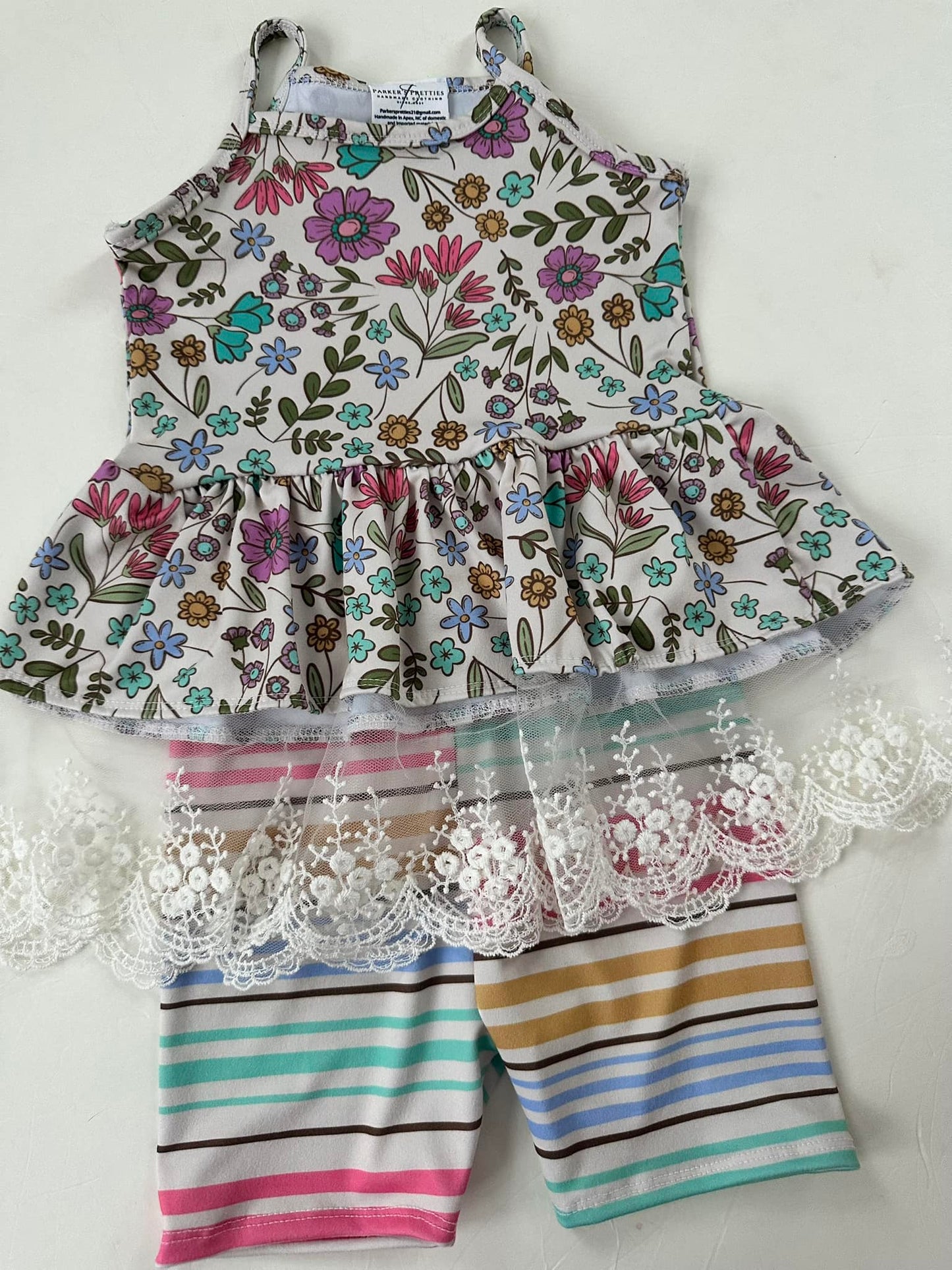 Cami Peplum and Bikers Set