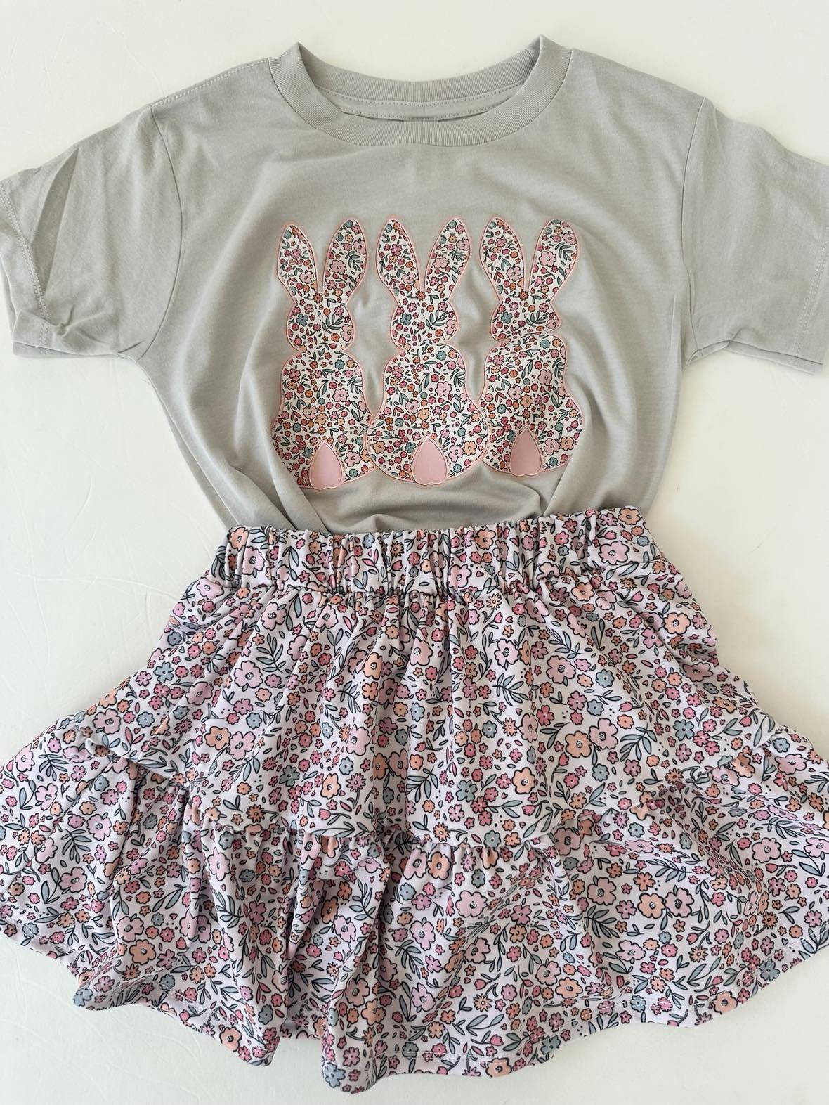 Aurora Tiered Skirt and Matching Graphic Tee