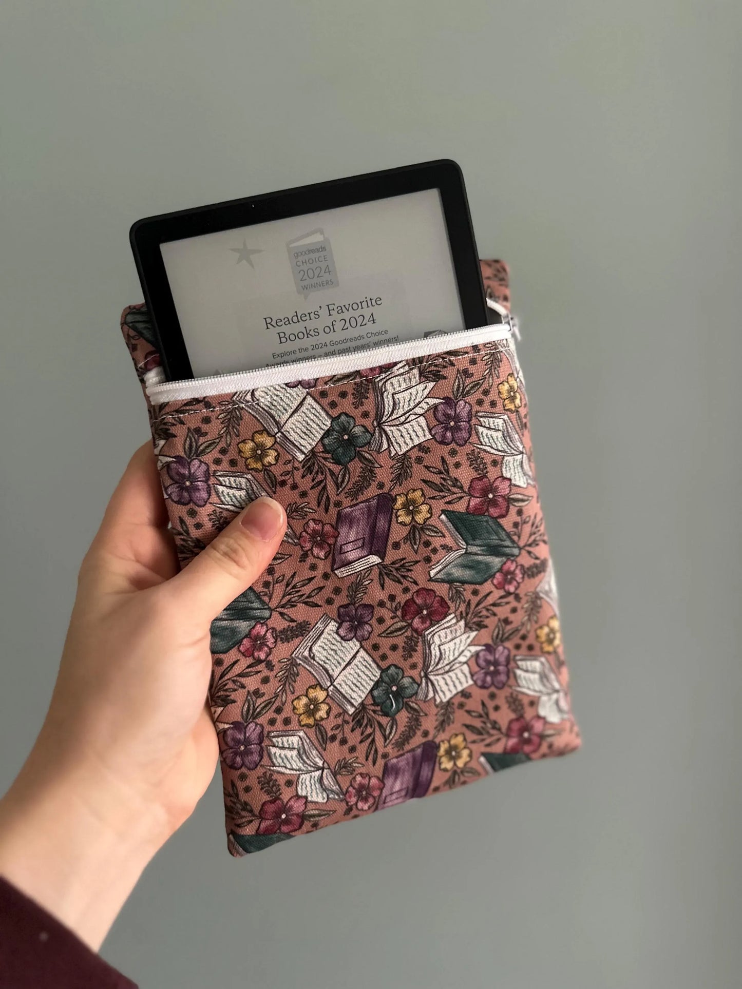 Handmade Zippered Kindle Pouch