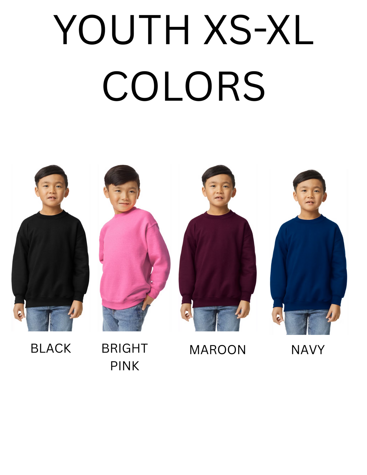 Youth Embroidered Sweatshirts