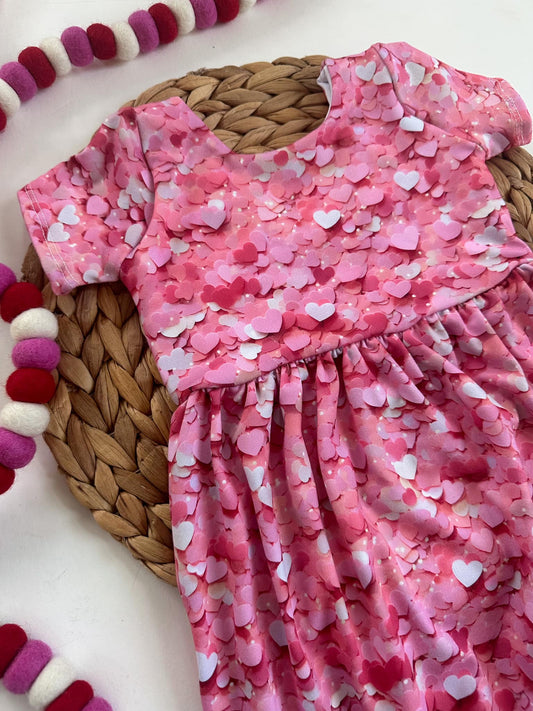 Pink Hearts Pant Romper