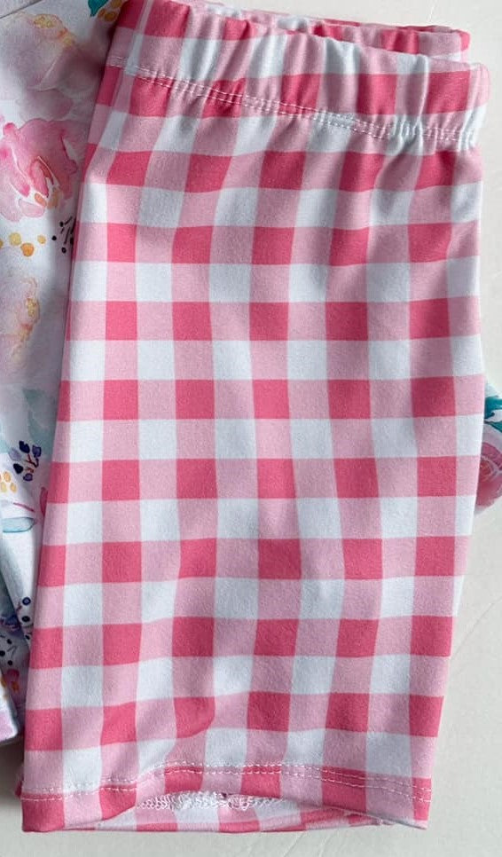 Pink Gingham Coordinate to Mermaid Lagoon Floral