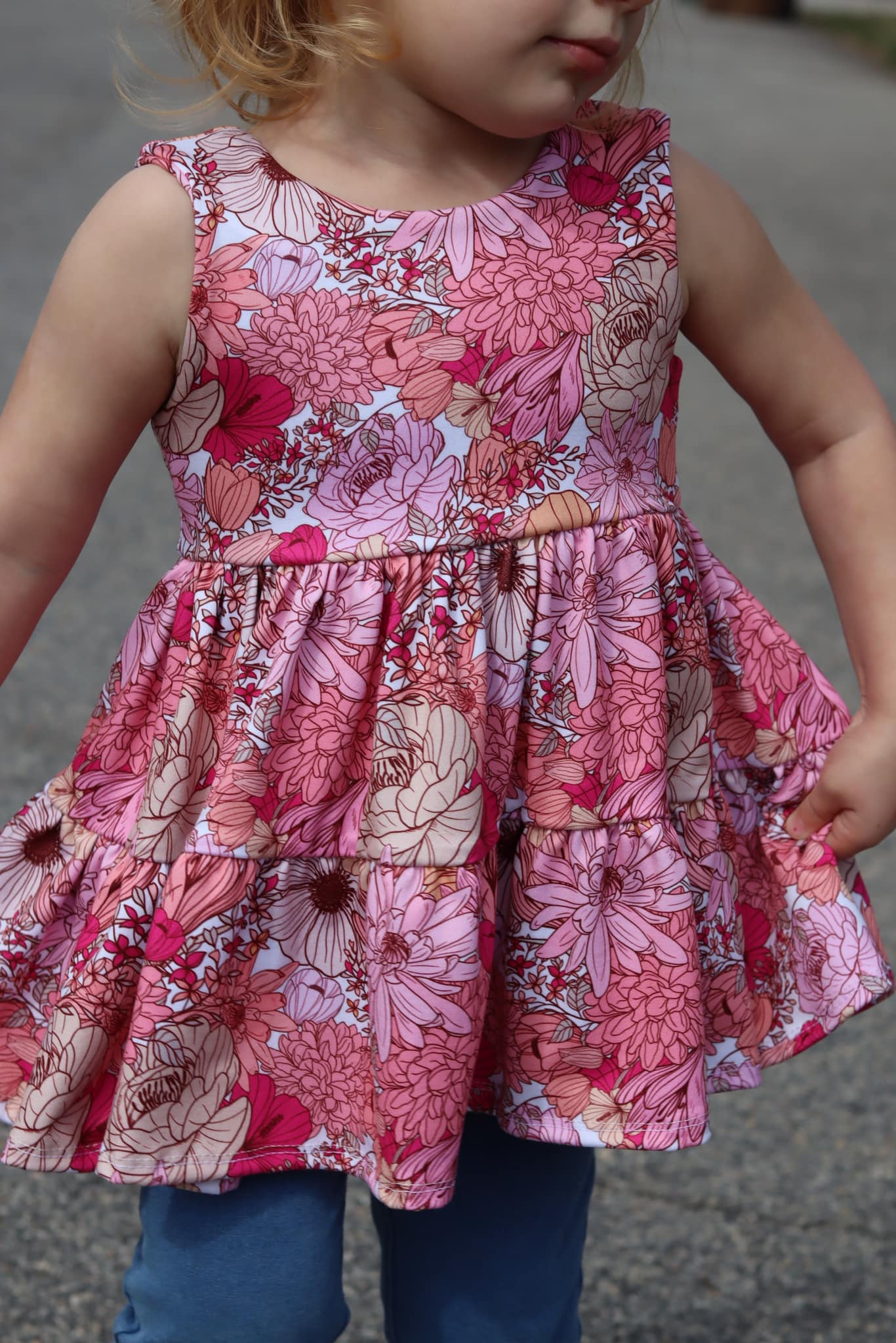 Tiered Magnolia Peplum in Boho Floral