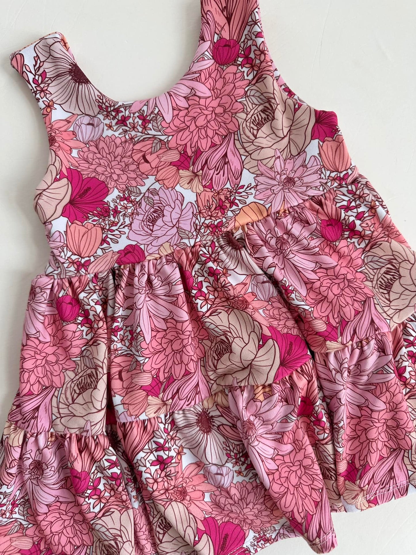 Tiered Magnolia Peplum in Boho Floral