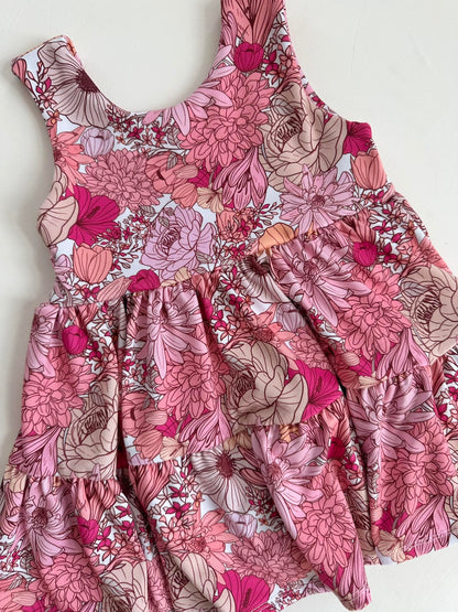 Tiered Magnolia Peplum in Boho Floral
