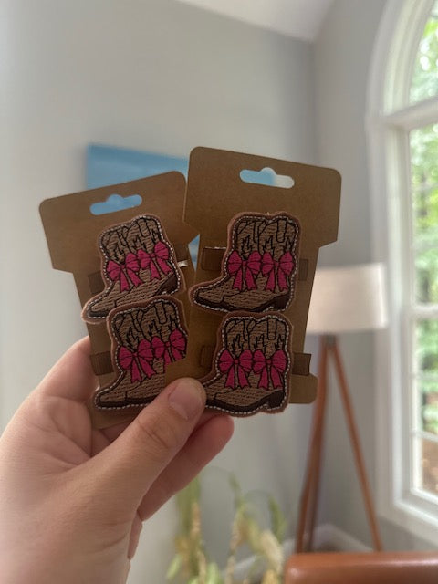 Cowboy Boot Hair Clips