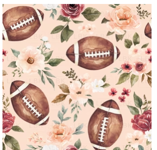 Floral Footballs on Pink- Pick Your Style
